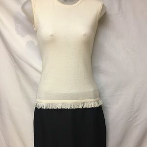 *new* DAVID MEISTER IVORY KNIT SWEATER TANK
